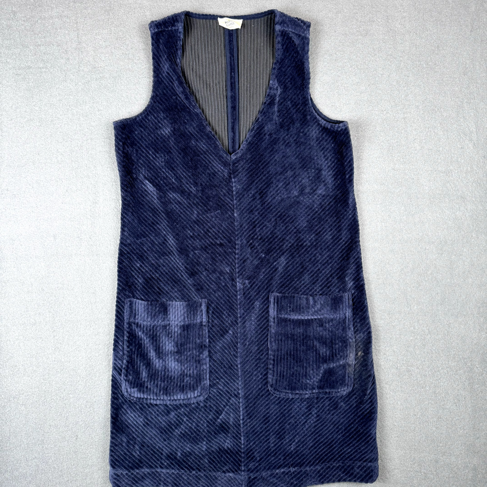 Marine Layer Womens Small Millie Shift Dress New Eclipse Blue Stretch Corduroy